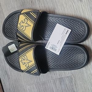 Men's New Orleans Saints slides sandals size M 9/10